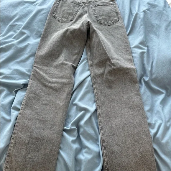 Abercrombie & Fitch Women's Gray Straight Leg Jeans - Picture 3 of 3